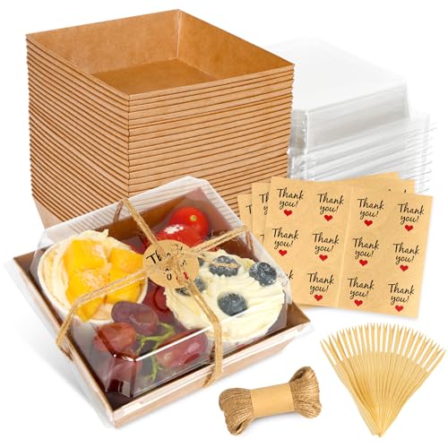 LNDIEHS 20Pcs Small Charcuterie Boxes with Clear...