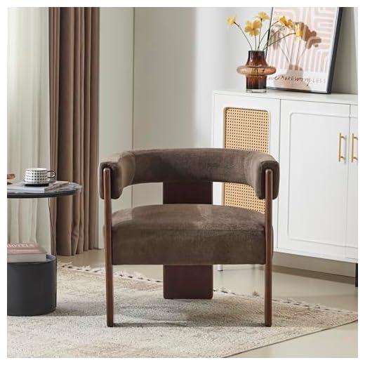 19 Inspiring Indoor Sunroom Furniture Ideas to Brighten Your Space 3 Christopher Knight Home Nettie Modern Accent Chair for Living Room, Velvet Fabric Single Lounge Sofa Chair with Wooden Frame, Comfy Reading Chair for Bedroom, Lounge Armchair with Cushion, Dark Brown