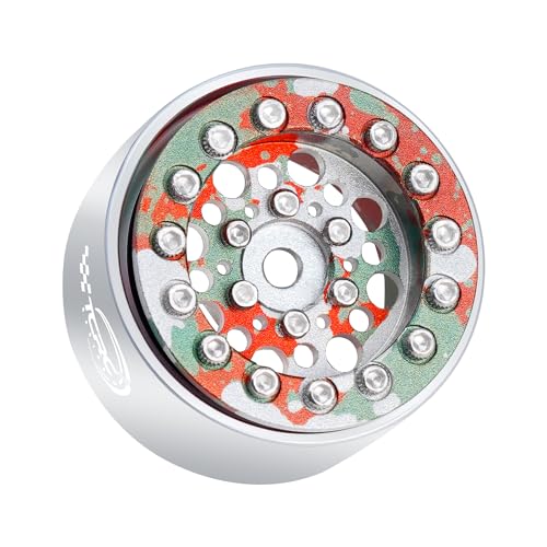 TCRC 4PCS 1.0Inch Beadlock Wheels Hubs for 1/24 Axial SCX24 AX24 FCX24 TRAXXAS TRX4M Redcat Ascent-18 1/18 RC Crawler Car Upgrades