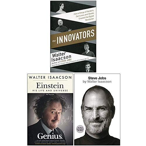 Image of Walter Isaacson Collection 3 Books Set (The Innovators, Einstein His Life and Universe, Steve Jobs)