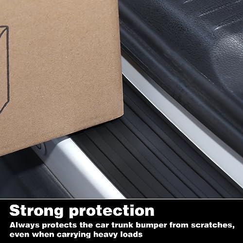 Zocipro Stoßstangenschutz aus Gummi,104cm x 9cm Schwellerschutz für den Kofferraum,Kratzfest und Abriebfest, Selbstklebender Heckstoßstangenschutz, Autozubehör für die Meisten Autos, SUVs (Schwarz)