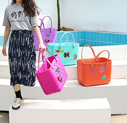 Image of Lckaey Rubber Beach Bag Accessories-PVC Rubber Totes organizer Sport Charms- for Purse Bogg Inserts