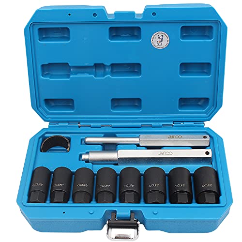 CCLIFE 12 pièces Extracteur ecrou antivol de roue, Douille extracteur sans endommager jante 18-25mm Matériau 42CrMo