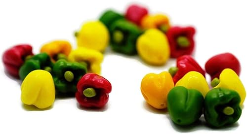 21 Psc Pimiento Dulce Vegetal Casa de Muñecas Miniaturas Comida Cocina