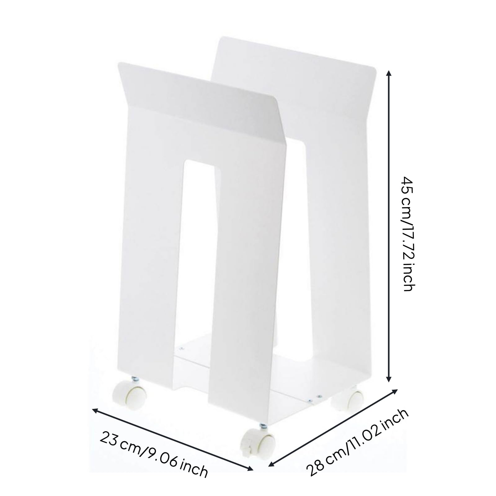 Almacenamiento con Ruedas Metálico Vertical Gran Capacidad Mueble para Hogar, Almacén