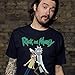 Ripple Junction Rick and Morty Rick Holding Morty's Eyes Open Adult T-Shirt 2XL Black