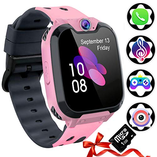 Auburet Kids Smart Watches [SD Card Included ],Kids Phone with Games Music Camera