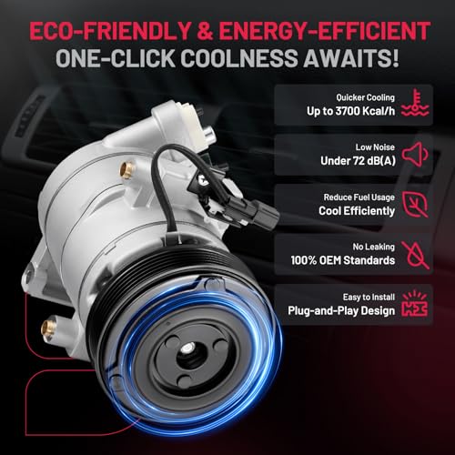 BDFHYK 8L8Z19703A Air Conditioning A/C Compressor with Clutch Compatible with Ford Escape V6 3.0L 2008 2009 2010 2011 2012, Compatible with Mazda Tribute V6 3.0L 2008-2011