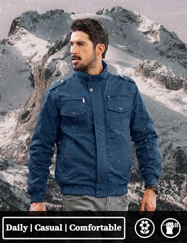 Image of TACVASEN Men's Lightweight Military Cotton Jacket Casual Windbreaker Coat