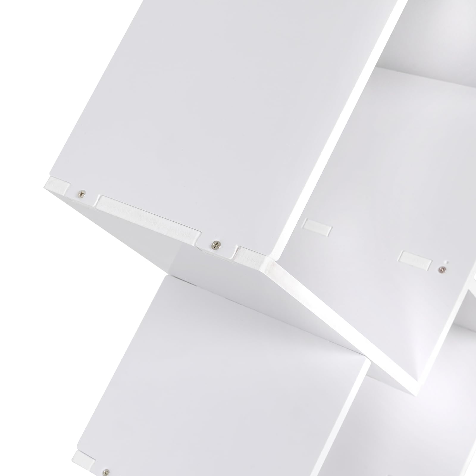 Regał na książki w kształcie drzewa, nowoczesny regał drewniany, regał stojący, wysokość 120 cm, do przechowywania książek i płyt CD, stojący regał na książki do salonu, biura domowego (biały