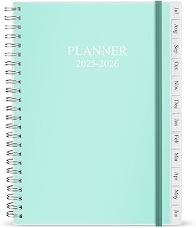 Diary 2025-2026, A5 Weekly/Monthly Planner with Monthly Tabs, 2025-2026 Planner from Jul 2025 to Jun 2026, Twin-Wire Binding,Easy to Organize Your Daily Life,14.8×21cm, Planners 2025-2026 Week to View