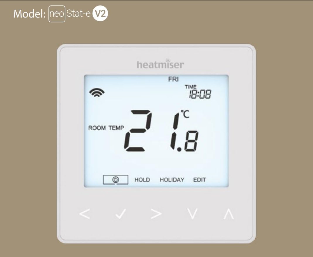 Heatmiser neoStat V2 Programmable Thermostat Glacier White BigaMart