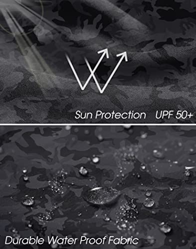 Pudolla Men's Hiking Cargo Shorts Quick Dry Outdoor Travel Shorts For Men With Multi Pocket For Fishing Camping Casual (Black Camo Medium) #TOP3