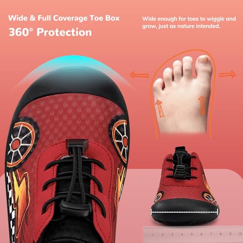 Image of WateLves Wide Toddler Water Shoes Kids Barefoot Athletic Sneakers Girls Boys Quick Dry Aqua Socks for Beach Hiking Swim Kayak Sport Accessories, Camping Essentials