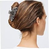 Hemobllo 3 Sztuki Częściowy Dużych Metalowych Klamr Do Włosów z Retro Stylem i Kryształowymi Cyrkoniami Wytrzymałe Aluminiowe Spinki Do Grubych Włosów Mocny Chwyt i Elegancki Wygląd