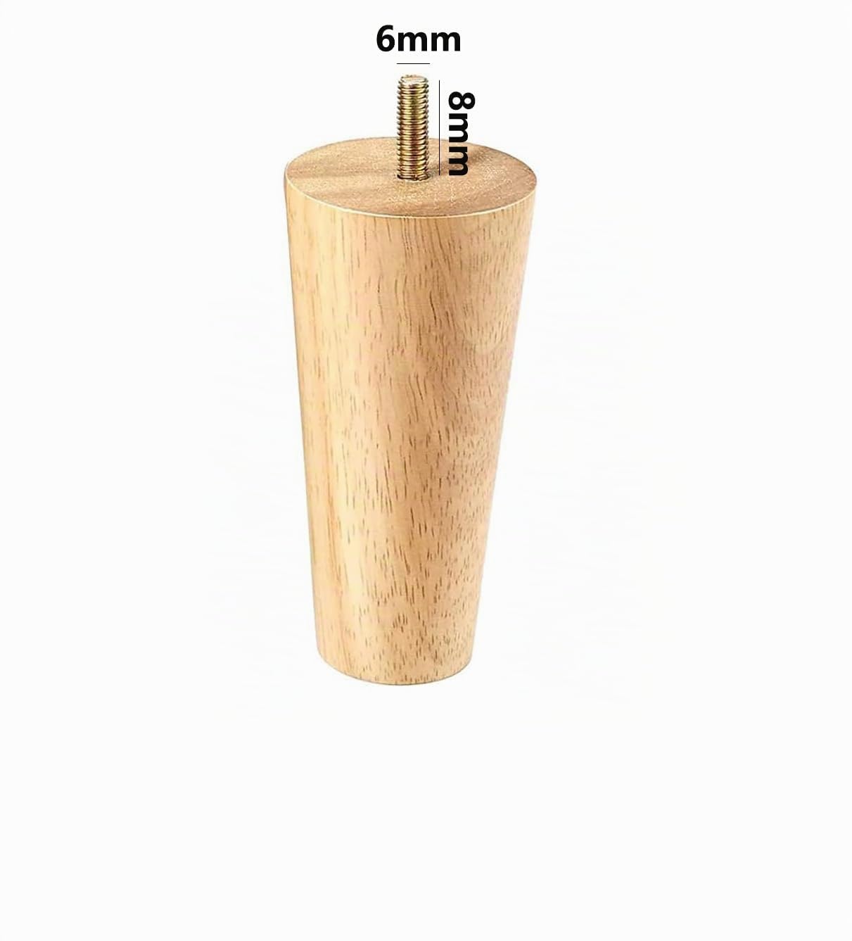 Goomp 8 Piezas Patas para Muebles Madera,10cm Patas de Repuesto para Sofá,Patas de Sofá de Mediados de Siglo para Sofá,Cama,Sillón,Gabinete