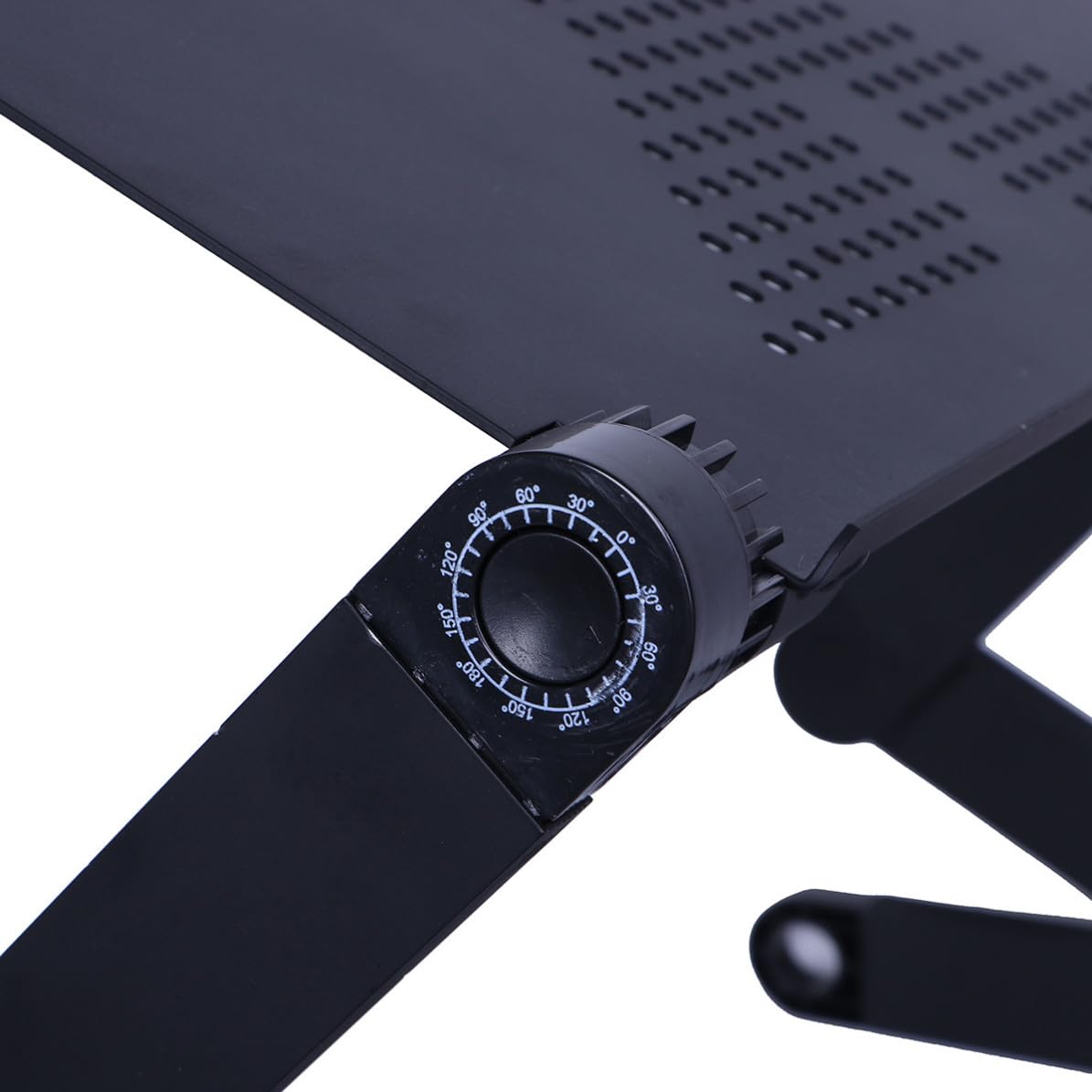 Tavolo Nero Letto Laptop Pieghevole per Alluminio di in Lega Portatile Salvaspazio per Uso Domestico e Campeggio