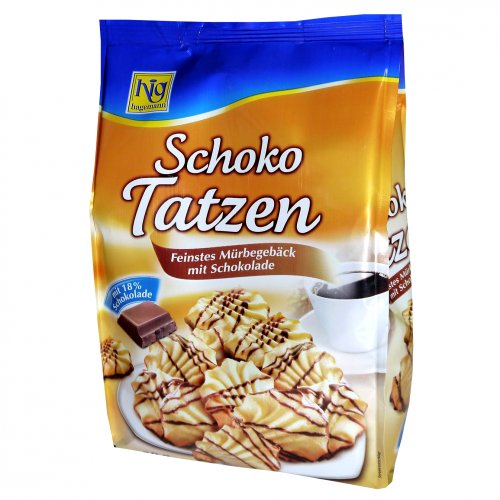hig hagemann Schoko Tatzen, feinstes Mürbegebäck mit Schokolade, 250g