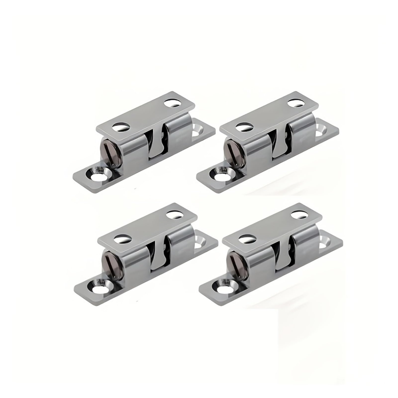 Huwoyg One Color 10Pcs 40Mm Furniture Door Ball Latch Brass Double Roller Spring Catch Latches Cabinet Closet Adjustable Tension For Cabinet Closet