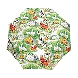 Imperméable/anti-UV et sèche rapidement : utilisez les nano-matériaux haute densité, vous garde au sec et à l'abri de la pluie et des UV, il bloque la lumière du soleil, 98% des rayons UV et d'autres rayons nocifs du soleil, ce qui en fait un parapluie idéal pour les voyages, l'école, le bureau, le travail et l'extérieur, etc.