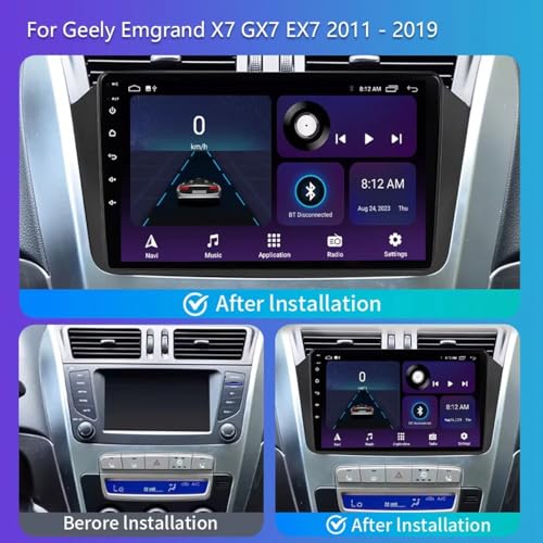 Pantalla Carplay Coche inalámbrica Geely Emgrand X7, Android Auto, Bluetooth y Mirror Link 7