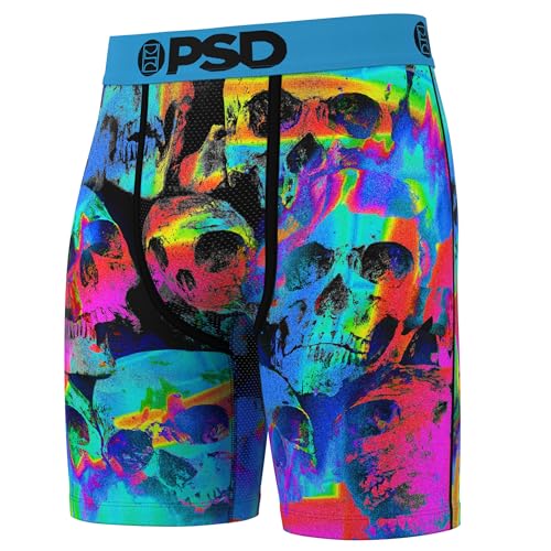 PSD Men's Boxer Briefs - Thermal Skulls, 7 Inch Inseam, Moisture-Wicking, 4-Way Stretch, Boxer Briefs for Men, Size Small2