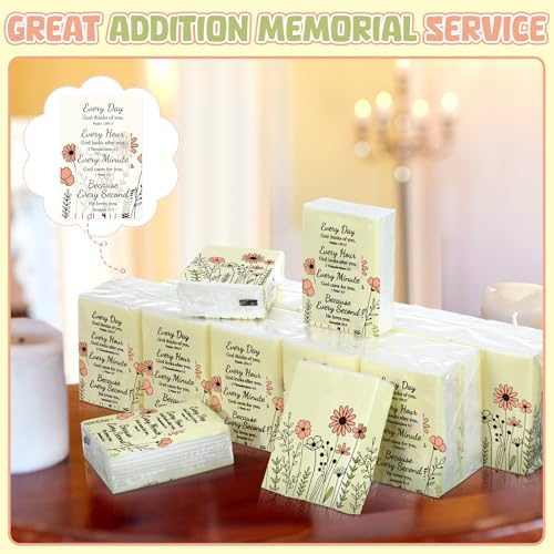 Image of Ctosree 50 Pack Pocket Tissues Travel Packs Bulk 500 Sheet Small Tissues Pocket Packs 3 Ply Mini Travel Size Individual(Wild Flower)