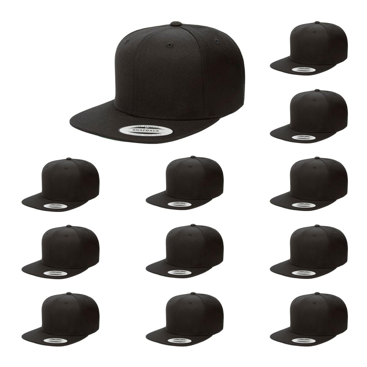 YP Classics 6089 Premium Wool-Blended Snapback Cap