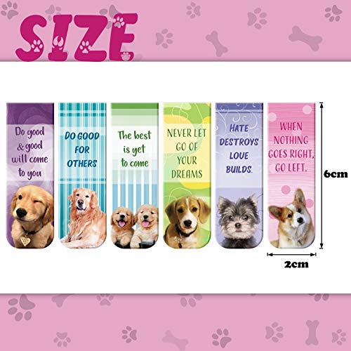 24 Pieces Magnetic Bookmarks Magnet Page Markers Inspirational Bookmark With Scripture And Inspiration Quotes Assorted Book Markers Set For Students Teachers Reading Supplies Puppy Faces #TOP1