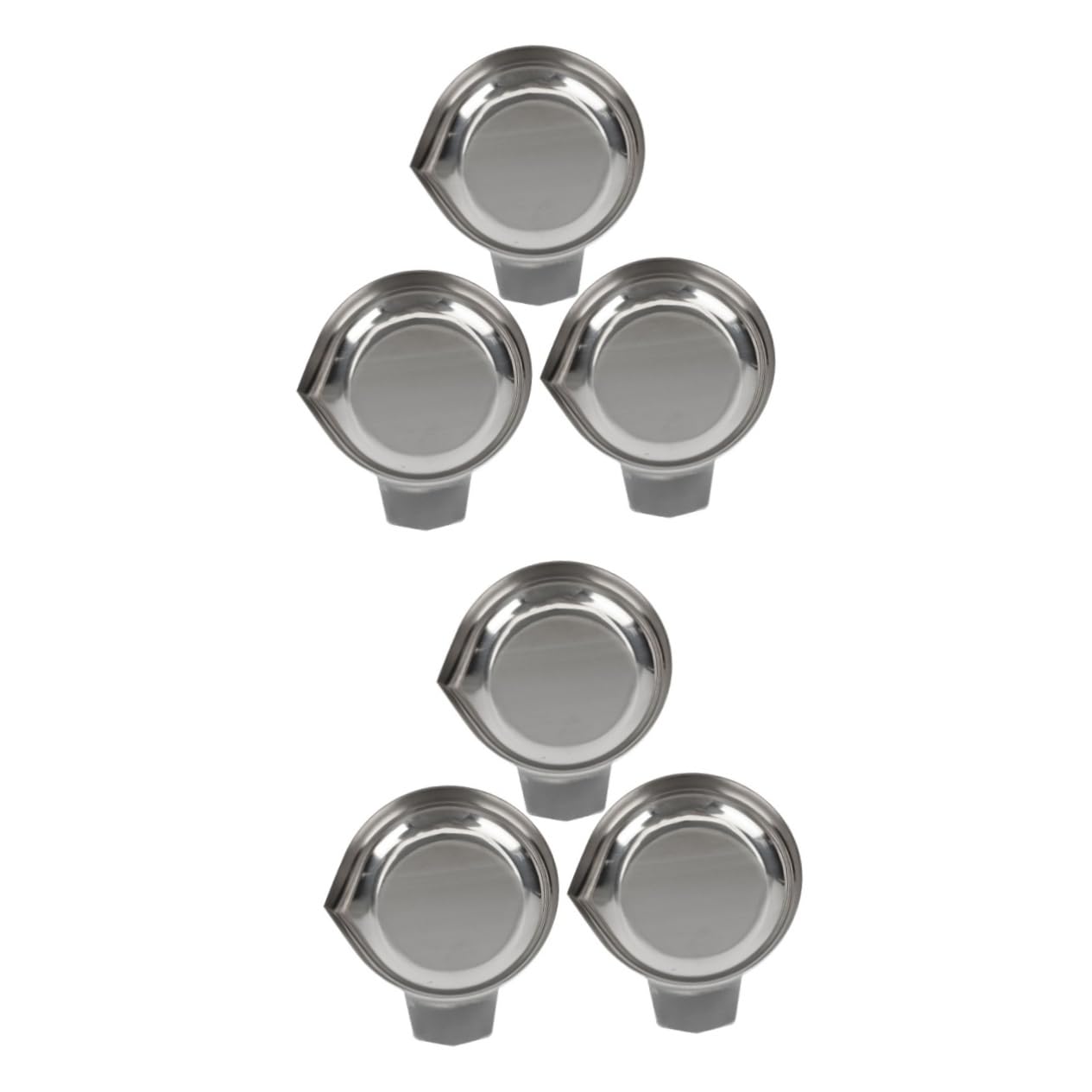 SHOWERORO 6pcs Stainless Steel Powder Weighing Pan Scale Tray for Jewelry and Food Measurement Efficient Powder Measuring Tool for Kitchen and Crafts