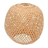 Housse de lampe suspendue - avec cet abat-jour, la lumière émise à travers lui vous donnera des lumières chaudes et qui ne nuisent pas à vos yeux, housse d'abat-jour en bambou
