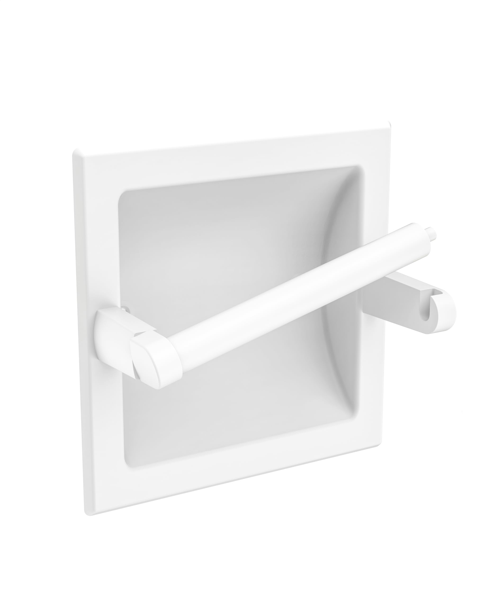 Brushed Gold Recessed Toilet Paper Holder,Pivoting Toilet Tissue Holder,Made of SUS304 Stainless Steel, in Wall Toilet Paper Holder with Bracket — Amazon image 7