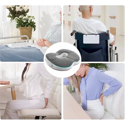 Auoketuo Anti-Dekubitus-Stuhlkissen - Orthopädisches Donut-Kissen zur wirksamen Linderung von Hämorrhoiden, Prostata, Ischias und Rückenschmerzen, ideal für Büro, Auto und Rollstuhl.