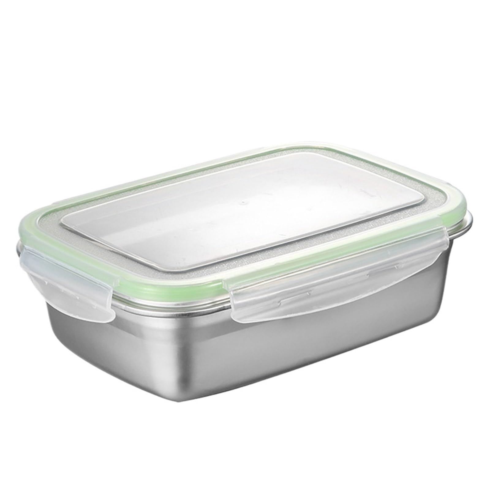 Recipientes para alimentos de acero inoxidable Fiambrera de acero inoxidable con aislamiento térmico y sellado for el hogar la oficina, 350 ml(16.5x12x6cm)
