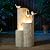 Glitzhome 31.75" H Outdoor Water Fountain with LED Lights and Pump, 4 Tier Dandelion Texture Vase Shaped Ceramic Floor Standing Fountain with Birds for Porch Deck Garden Patio Backyard, Sand Beige