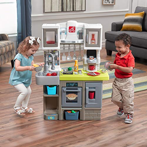Step2 Contemporary Chef Kitchen Spielküche | Spielzeugküche für Kinder mit 20 teiligem Zubehör Set inkl. u.a. Geschirr… – Bild 5