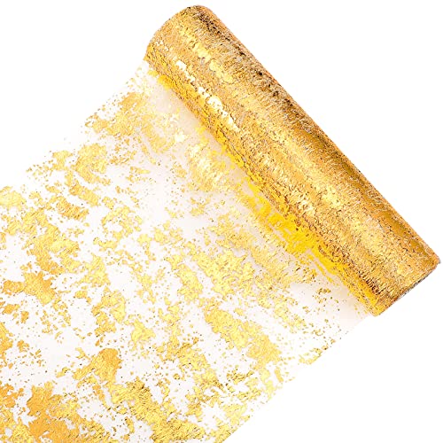 Tatuo Metallic Gold Table Runner Roll 10 Inch x 49 Feet Rectangle Gold Table Runner Gold Foil Mesh Sequin Table Runner Centerpiece Glitter Table Runner Wedding Birthday Home Table Party Decoration Tatuo Metallic Gold Table Runner Roll 10 Inch x 49 Feet Rectangle Gold Table Runner Gold Foil Mesh Sequin Table Runner Centerpiece Glitter Table Runner Wedding Birthday Home Table Party Decoration