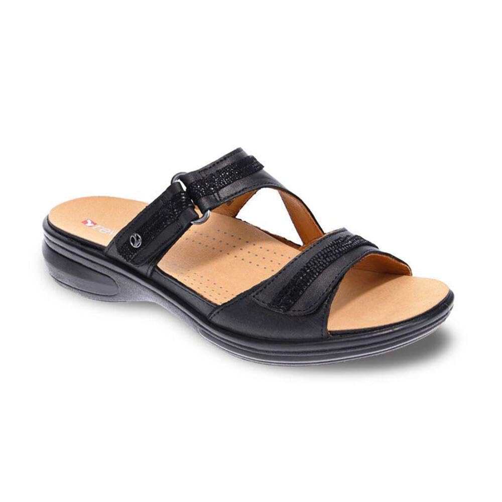 Revere Rio Women's Slide Sandals - Luxurious Leather with Superior Arch Support and Fully Adjustable Fit