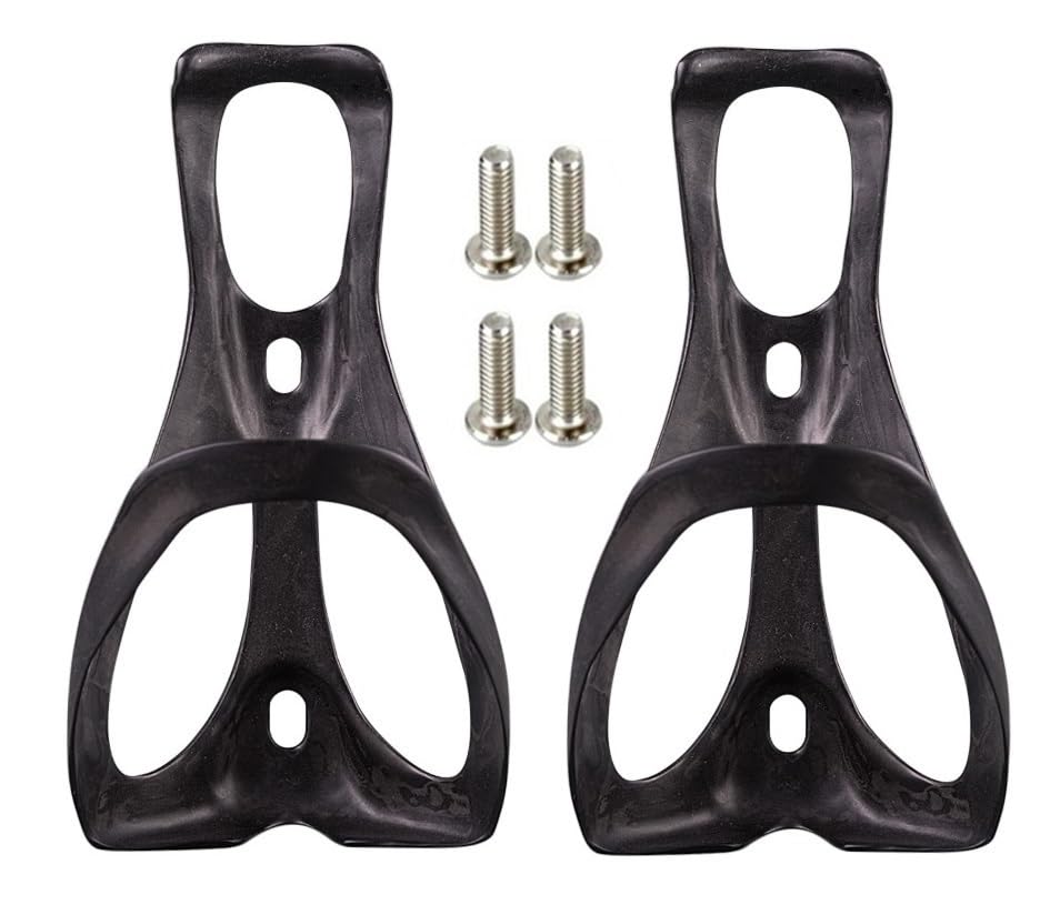 CHENJIAHAO Flaschenhalter Fahrrad Vollcarbon Fahrrad Ultraleichter Flaschenhalter MTB Rennrad Flaschenhalter Fahrradausrüstung Mattschwarzes Logo GeträNkehalter Fahrrad(2PCS Black Logo)