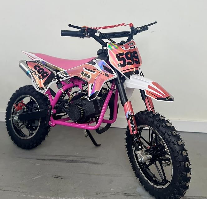 Mini Cross 49cc HS49, Gasolina Mezcla, Rosa, para niños + 5 años