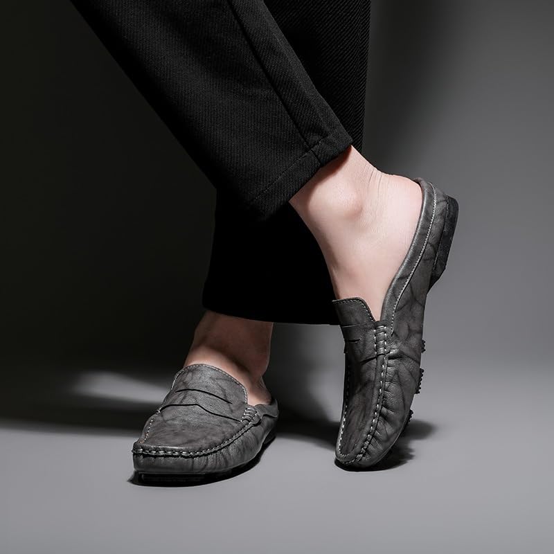 Men's Loafers Round Toe Moccasins Penny Loafers Faux Leather Half Loafers Shoes Flexible Comfortable Lightweight Classic Walking Slip-on3