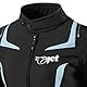 Jet Motorcycle Motorradjacke Frauen Damen Sommer Winter Gepanzerte Textilwasserdichte ELEKTRA (L (12/14), Schwarz/Himmelblau)