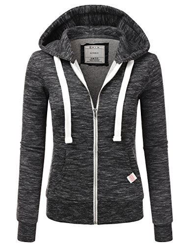 DOUBLJU Lightweight Thin Zip-Up Casual Hoodie Jackets for Womens with Plus Size