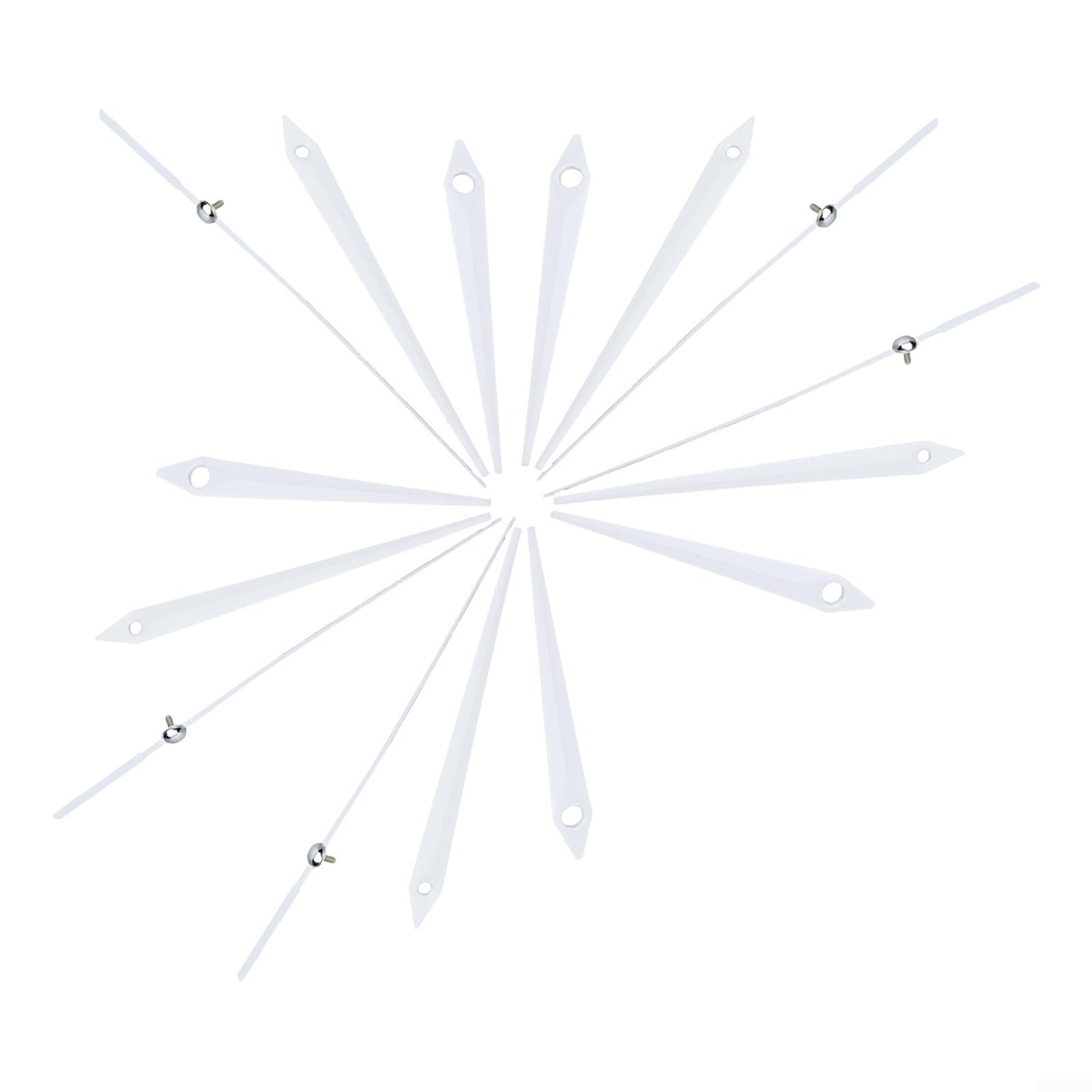 Kit di 5 lancette per orologio fai da te, in alluminio, movimento per ora, minuti  e secondi, ricambio per orologio da parete (bianco) : Amazon.it: Casa e  cucina