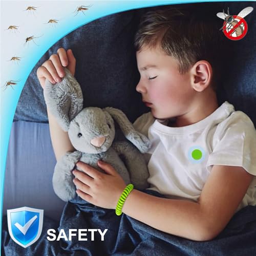 mosquito repellent bracelets 30 pack individually wrapped mosquito repellent bands wristbands with 60 pcs mosquito stickers patches for adults and kids indoor outdoor