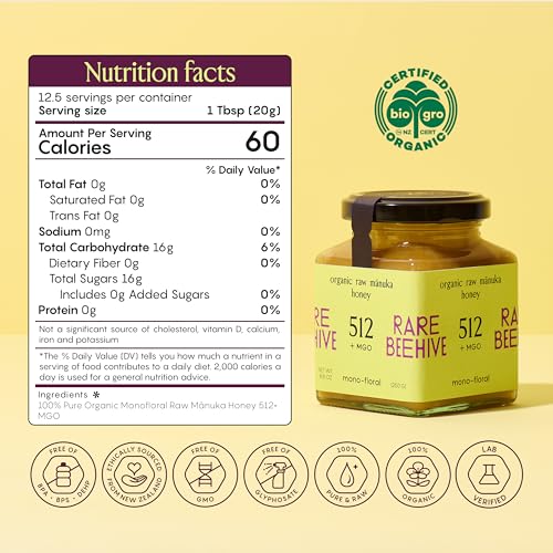 Miel Manuka RARE BEEHIVE 512+ MGO, 250 g miniatura 2