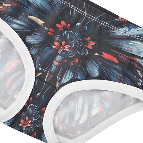 Cotton Girls Underwear Toddler Butterfly Flowers Wings Black Little Girl Panties Stylish Undies Kids Briefs 2t4