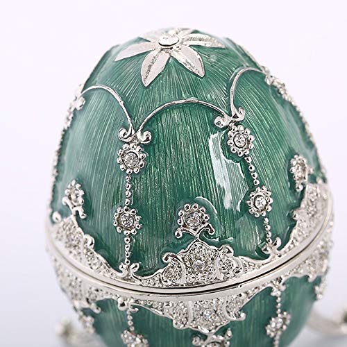 Desconocido Adornos de Huevos de Pascua, joyero de Metal Chapado en Diamante esmaltado Europeo, decoración Artesanal Rusa, 6 95CM