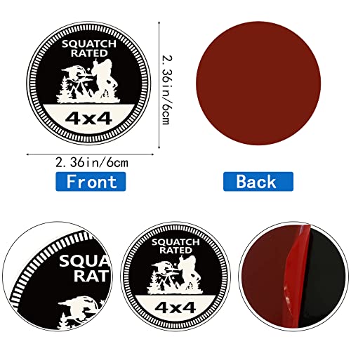 Image of Bigfoot Badge Rated Car Emblem, Squatch 4 x 4 Metal Automotive Badge 3D Metal Car Badges Emblems Round Emblem Decals Car Badge Decals Stickers Compatible with Wrangler Vehicles Trucks