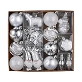 【Premium-Qualität】 Im Gegensatz zu Weihnachtskugeln aus glas werden Baumschmuckkugeln aus hochwertigem und bruchsicherem Kunststoff hergestellt. Dieses Material macht die Christbaumkugeln sehr leicht und beschädigt die Zweige des Weihnachtsbaumes nicht. Jede Christbaumkugel wird mit einer Aufhängeschnur geliefert und ist für den Innen- und Außenbereich geeignet. Sie eignen sich besonders gut für Familien mit Kindern und Haustieren.